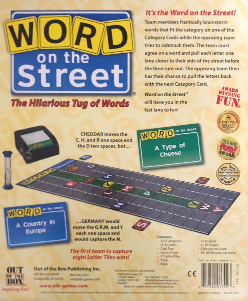 Word on the Street  (2-10) board game collectible [Barcode 659390017923] - Main Image 2