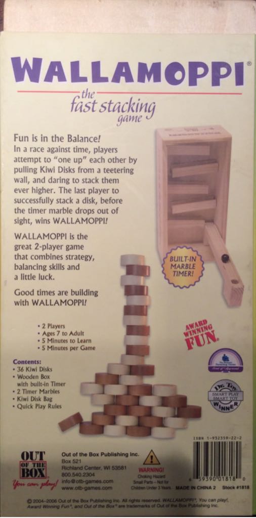 Wallamoppi - The Fast Stacking Game  (2) board game collectible [Barcode 659390018180] - Main Image 2
