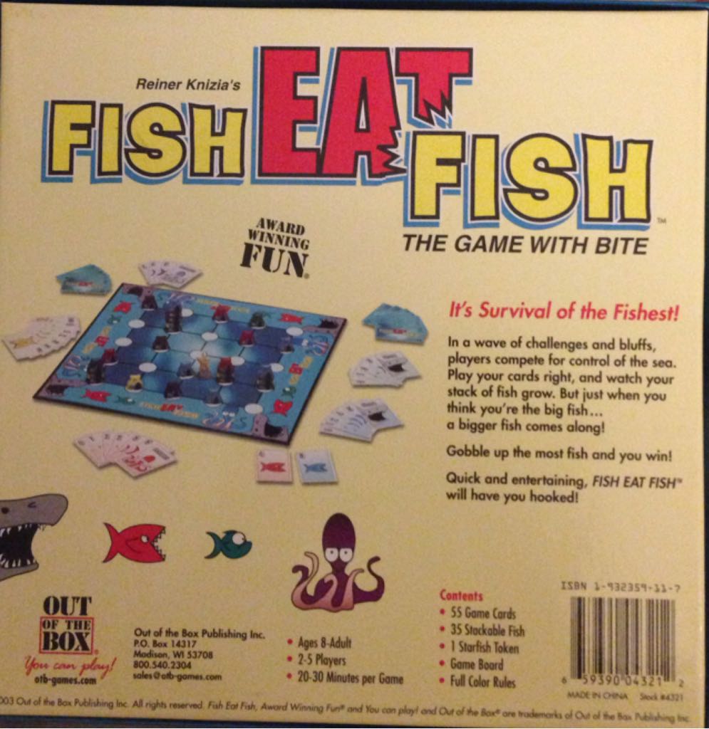 Fish Eat Fish  (2-5) board game collectible [Barcode 659390043212] - Main Image 2