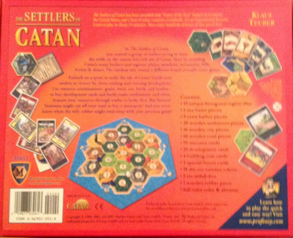 Settlers Of Catan  (3-4) board game collectible [Barcode 029877030613] - Main Image 2