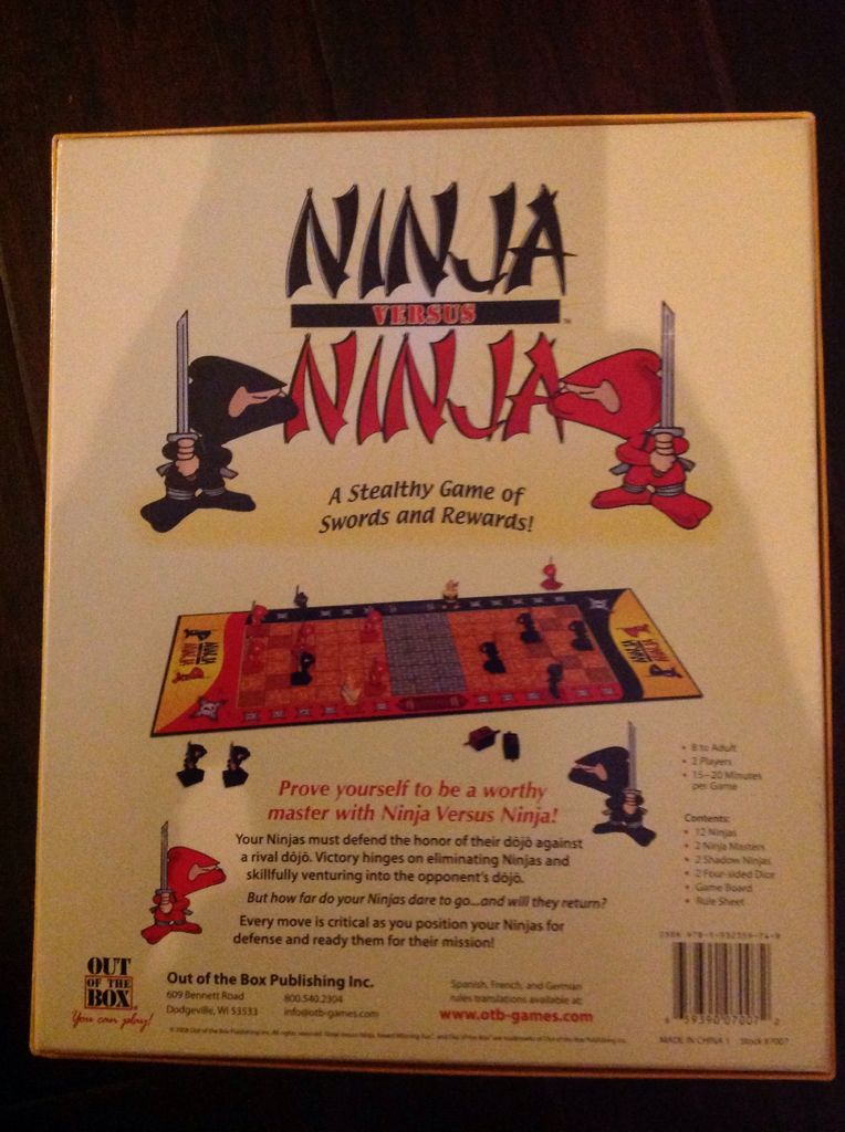 Ninja Versus Ninja  (2) board game collectible [Barcode 659390070072] - Main Image 2