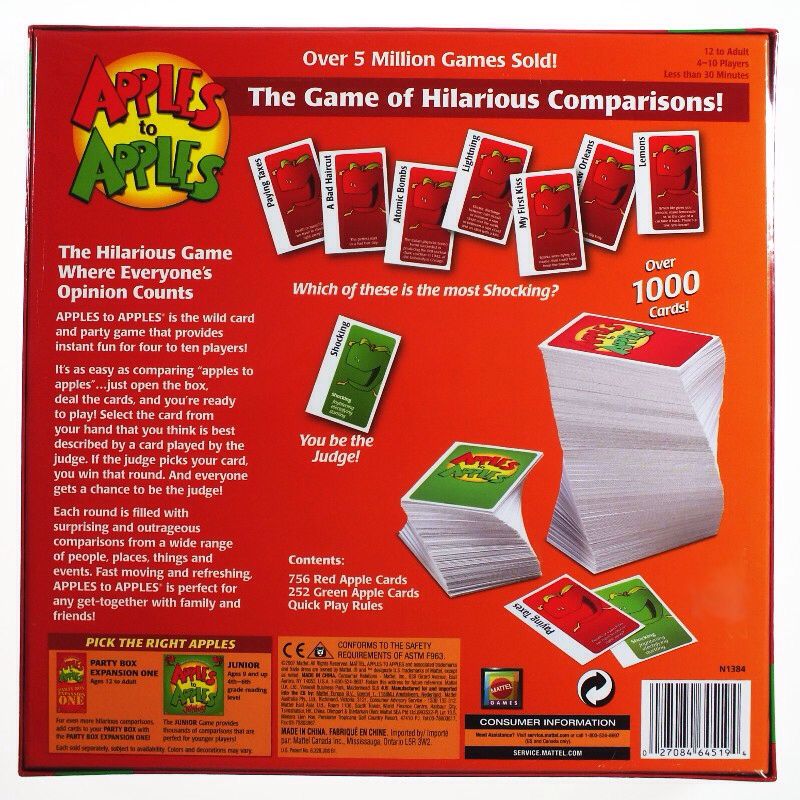 Apples to Apples  (4-10) board game collectible [Barcode 659390077200] - Main Image 2