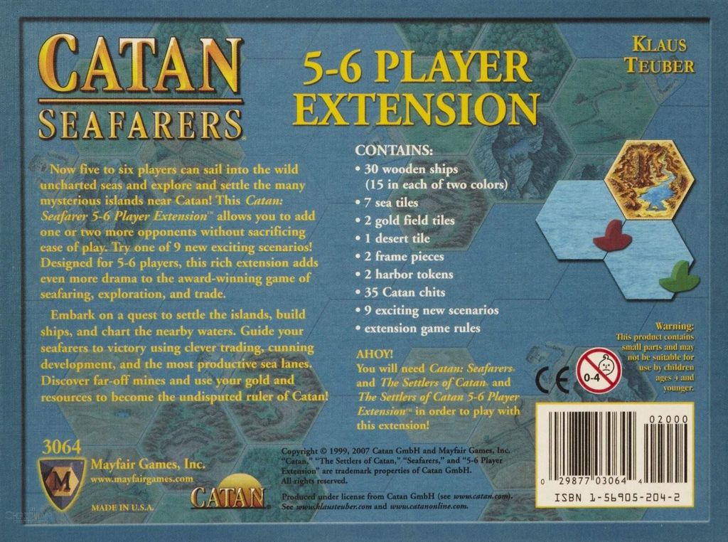 Catan Seafarers Extension  (5-6) board game collectible [Barcode 029877030644] - Main Image 2