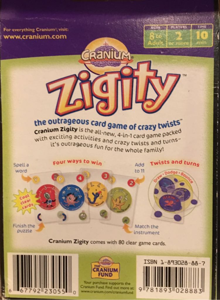 Zigity  (2) board game collectible [Barcode 667792230550] - Main Image 2