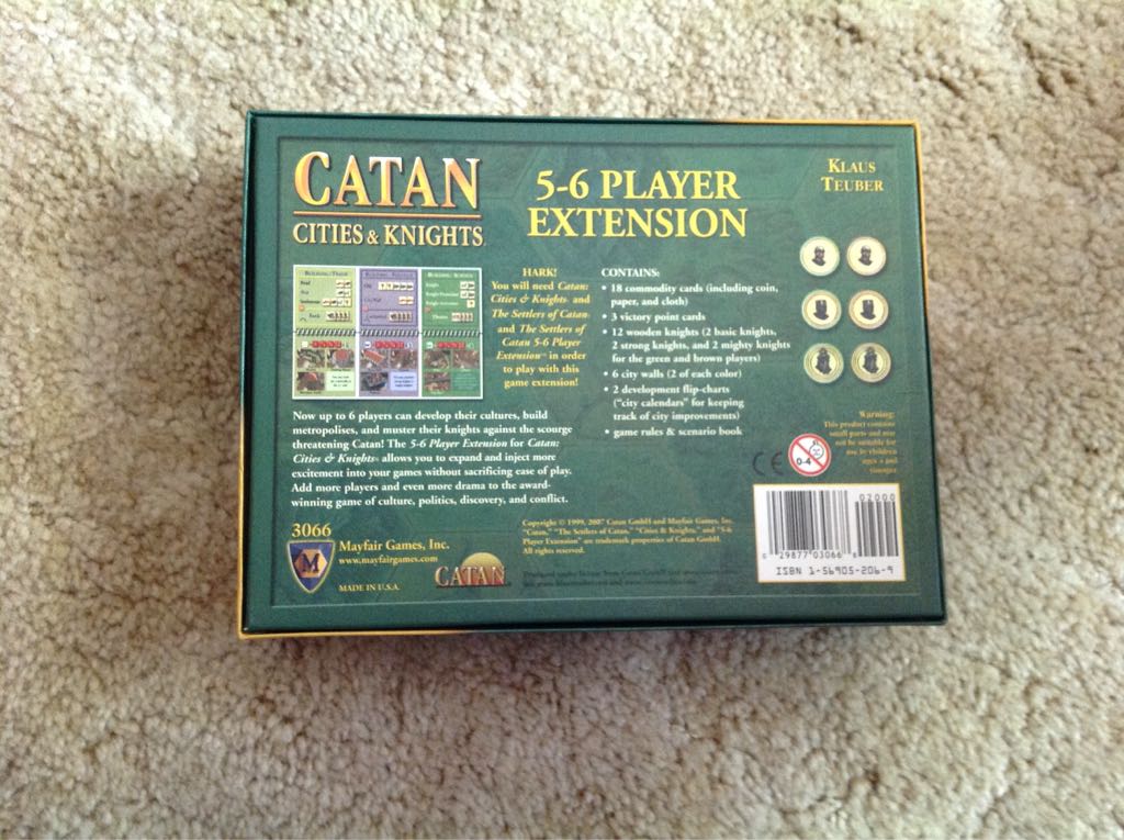 Catan: Cities & Knights Extension  board game collectible [Barcode 029877030668] - Main Image 2