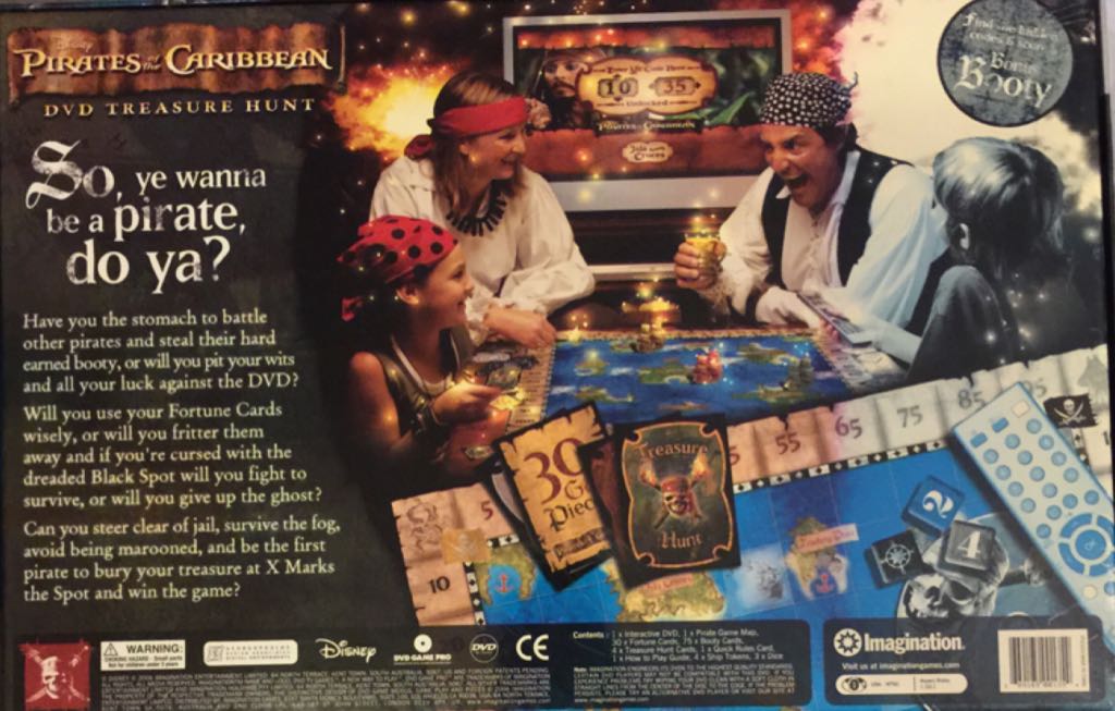Pirates of The Caribbean: DVD Treasure Hunt  (2+) board game collectible [Barcode 669165001354] - Main Image 2
