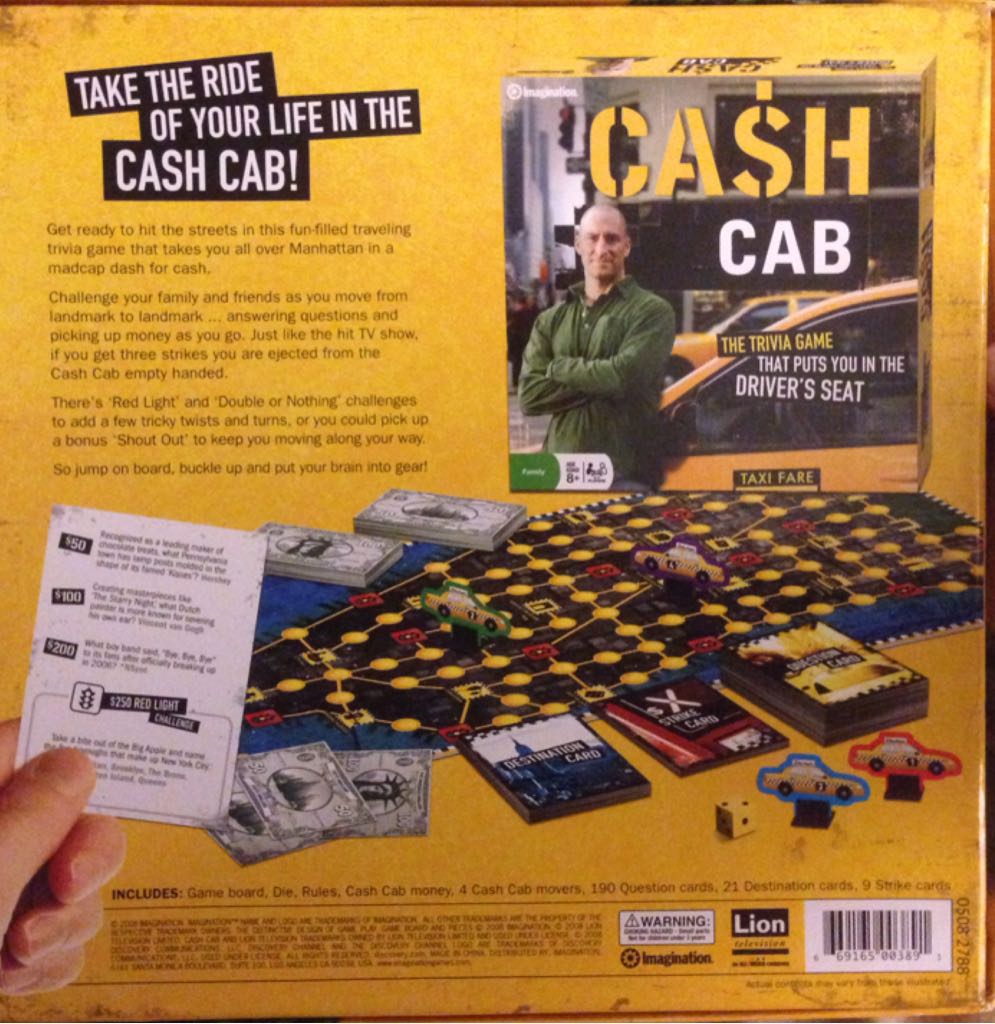 Cash Cab  (2-4) board game collectible [Barcode 669165003891] - Main Image 2