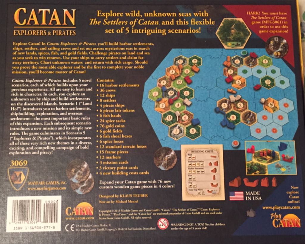 Catan: Explorers and Pirates  (2-4) board game collectible [Barcode 029877030699] - Main Image 2