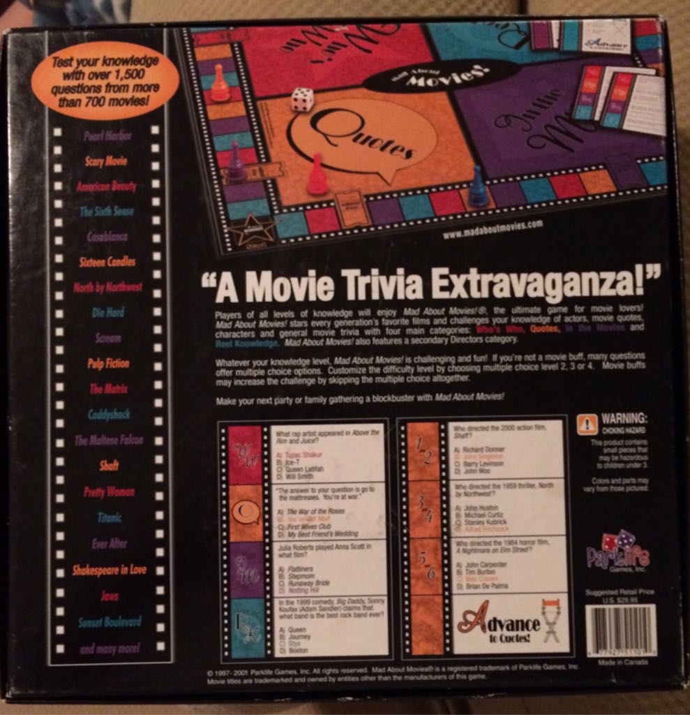 Mad About Movies  (2-4) board game collectible [Barcode 677927511010] - Main Image 2