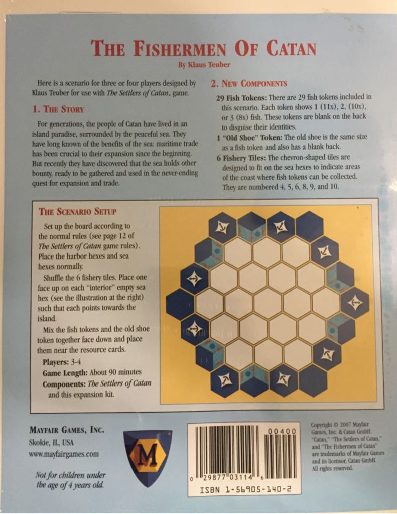 Catan, The Settlers of, The Fishermen of  (3-4) board game collectible [Barcode 029877031146] - Main Image 2
