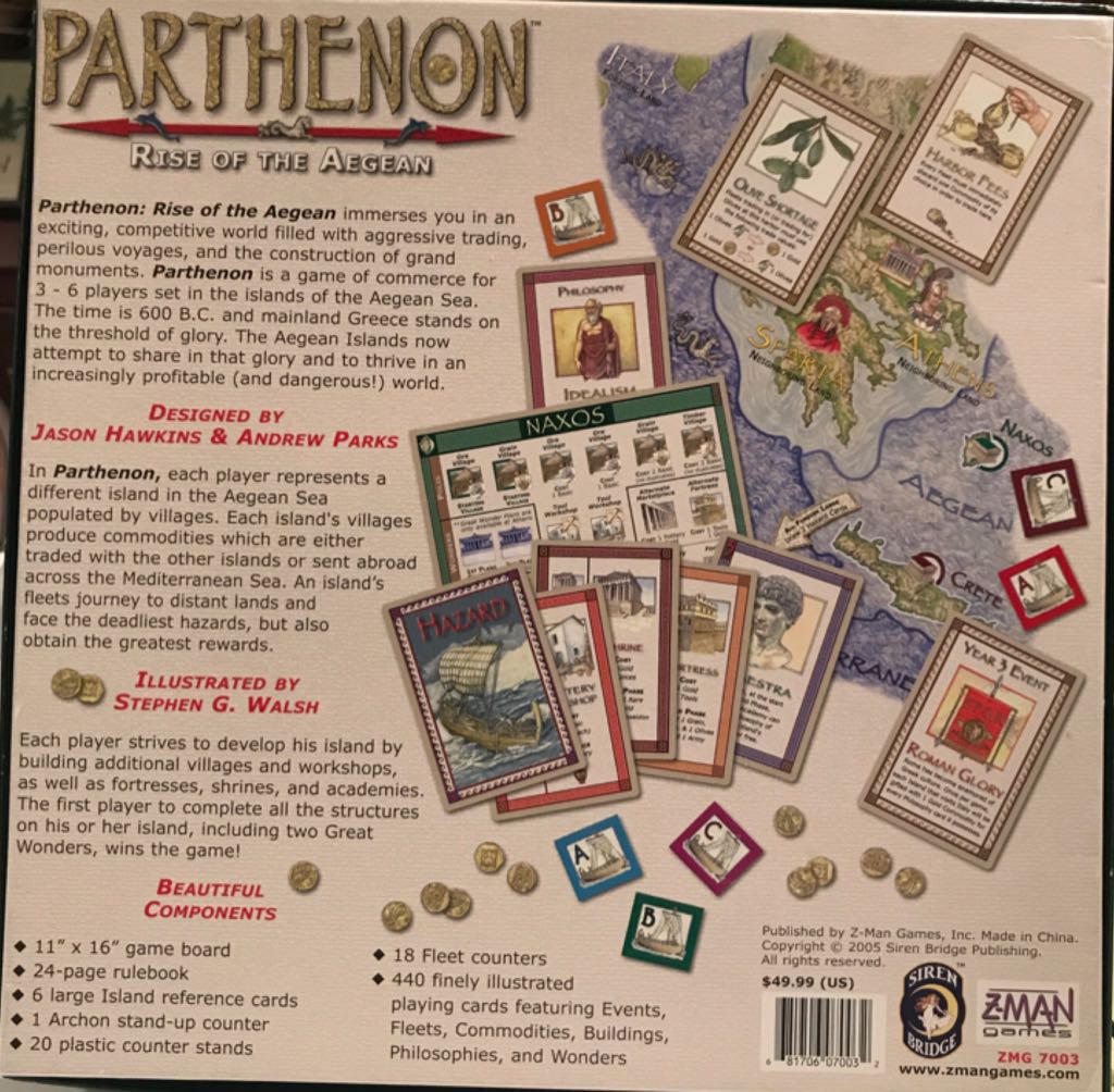 Parthenon  (3 to 6) board game collectible [Barcode 681706070032] - Main Image 2