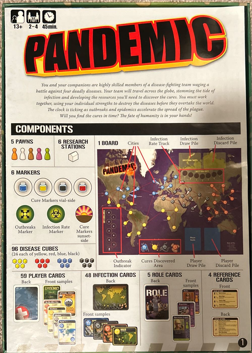 Pandemic  (2-4) board game collectible [Barcode 681706070216] - Main Image 3