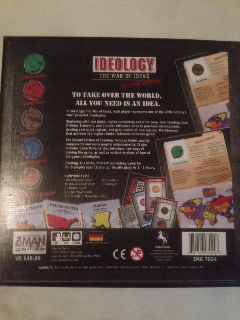 Ideology: The War Of Ideas  (2-5) board game collectible [Barcode 681706070247] - Main Image 2