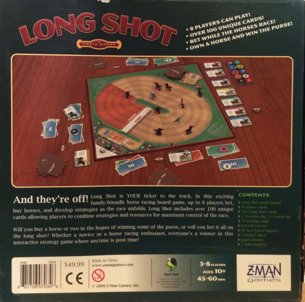 Long Shot  (3-8) board game collectible [Barcode 681706070346] - Main Image 2