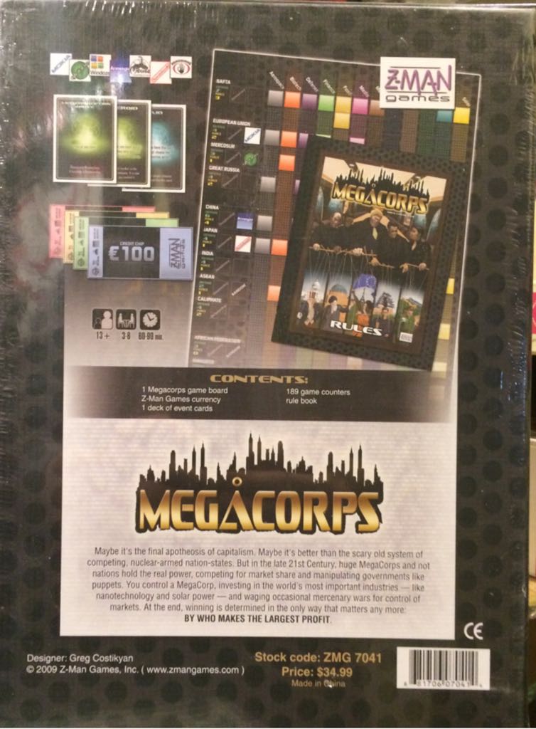 Megacorps  (3-6) board game collectible [Barcode 681706070414] - Main Image 2