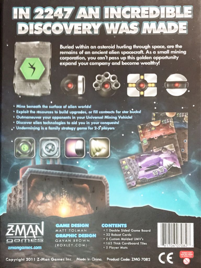 Undermining   (2-5) board game collectible [Barcode 681706070827] - Main Image 2