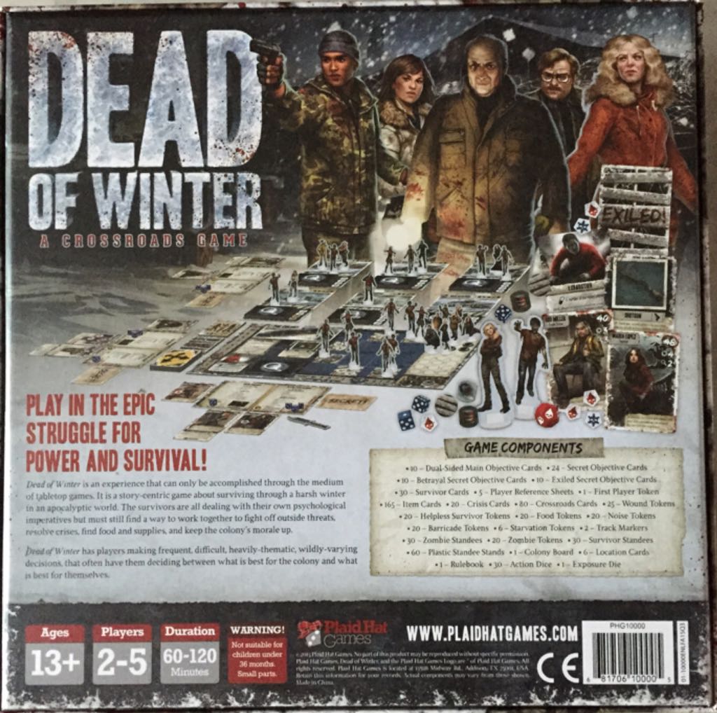Dead Of Winter  (2-5) board game collectible [Barcode 681706100005] - Main Image 2