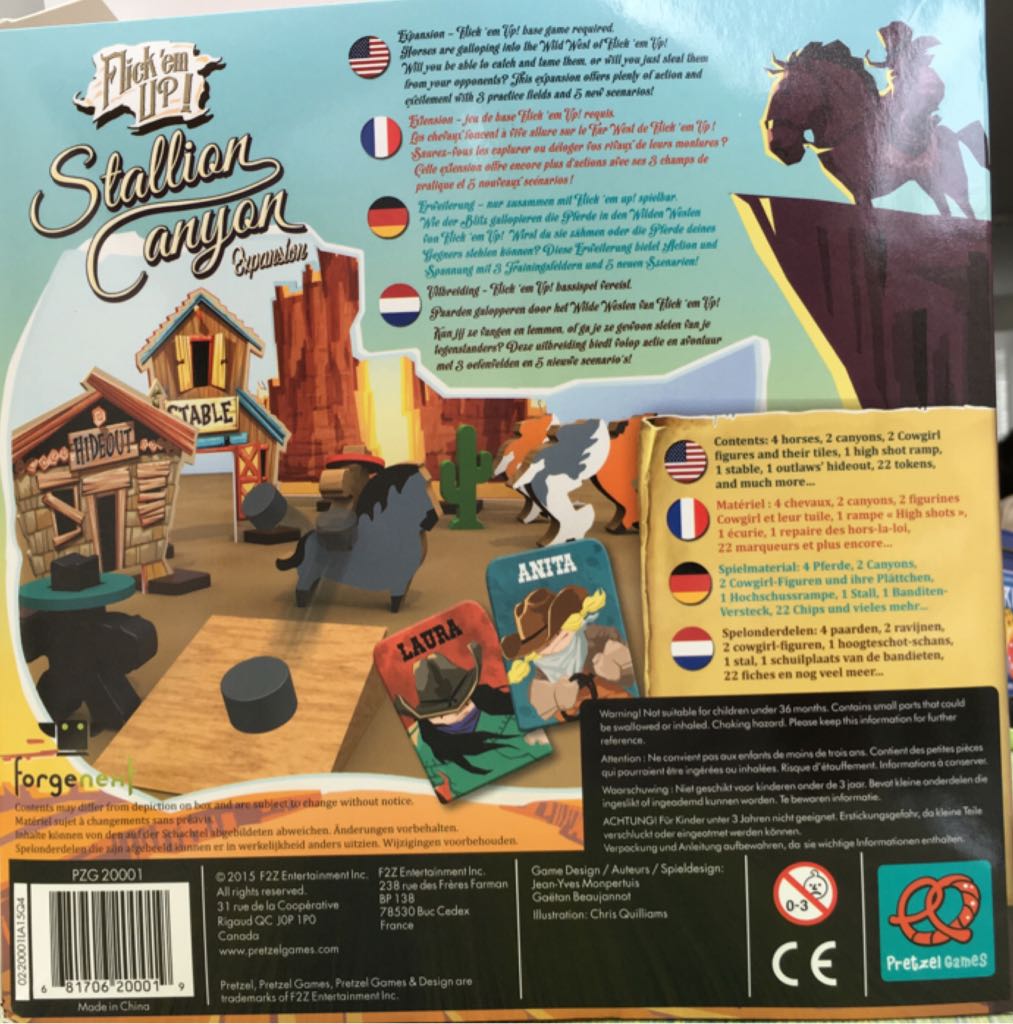 Flick ‘em Up!: Stallion Canyon  (2-10) board game collectible [Barcode 681706200019] - Main Image 2