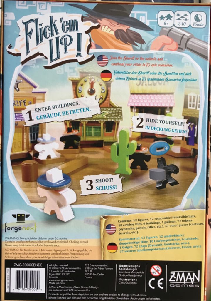 Flick ’em Up  (2-10) board game collectible [Barcode 681706300009] - Main Image 2