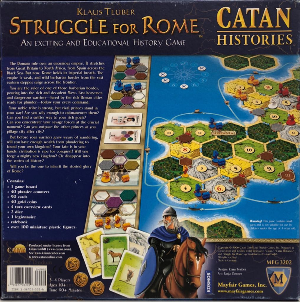 Catan Histories: Struggle For Rome  (3-4) board game collectible [Barcode 029877032020] - Main Image 2
