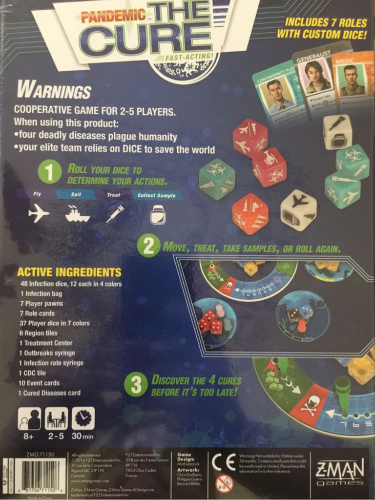 Pandemic: The Cure  (2-4) board game collectible [Barcode 681706711508] - Main Image 2
