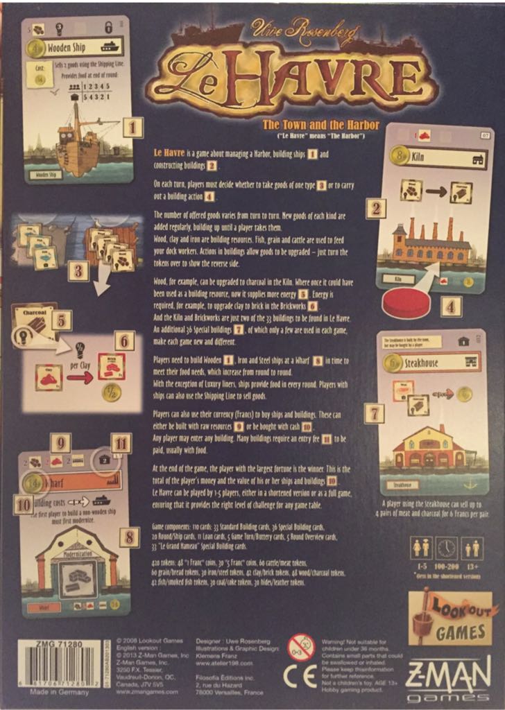 Le Havre  (1-5) board game collectible [Barcode 681706712802] - Main Image 2