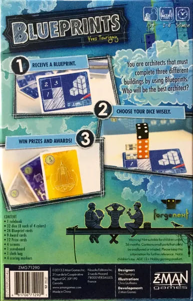 Blueprints  (2-4) board game collectible [Barcode 681706712901] - Main Image 3