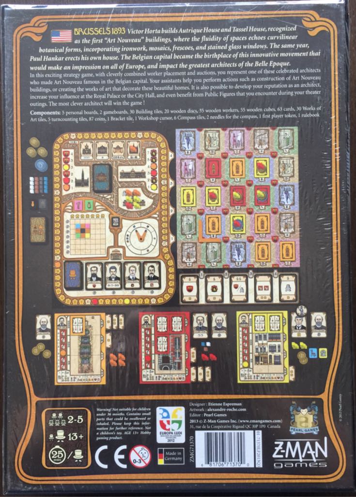 Bruxelles  (2-5) board game collectible [Barcode 681706713700] - Main Image 2