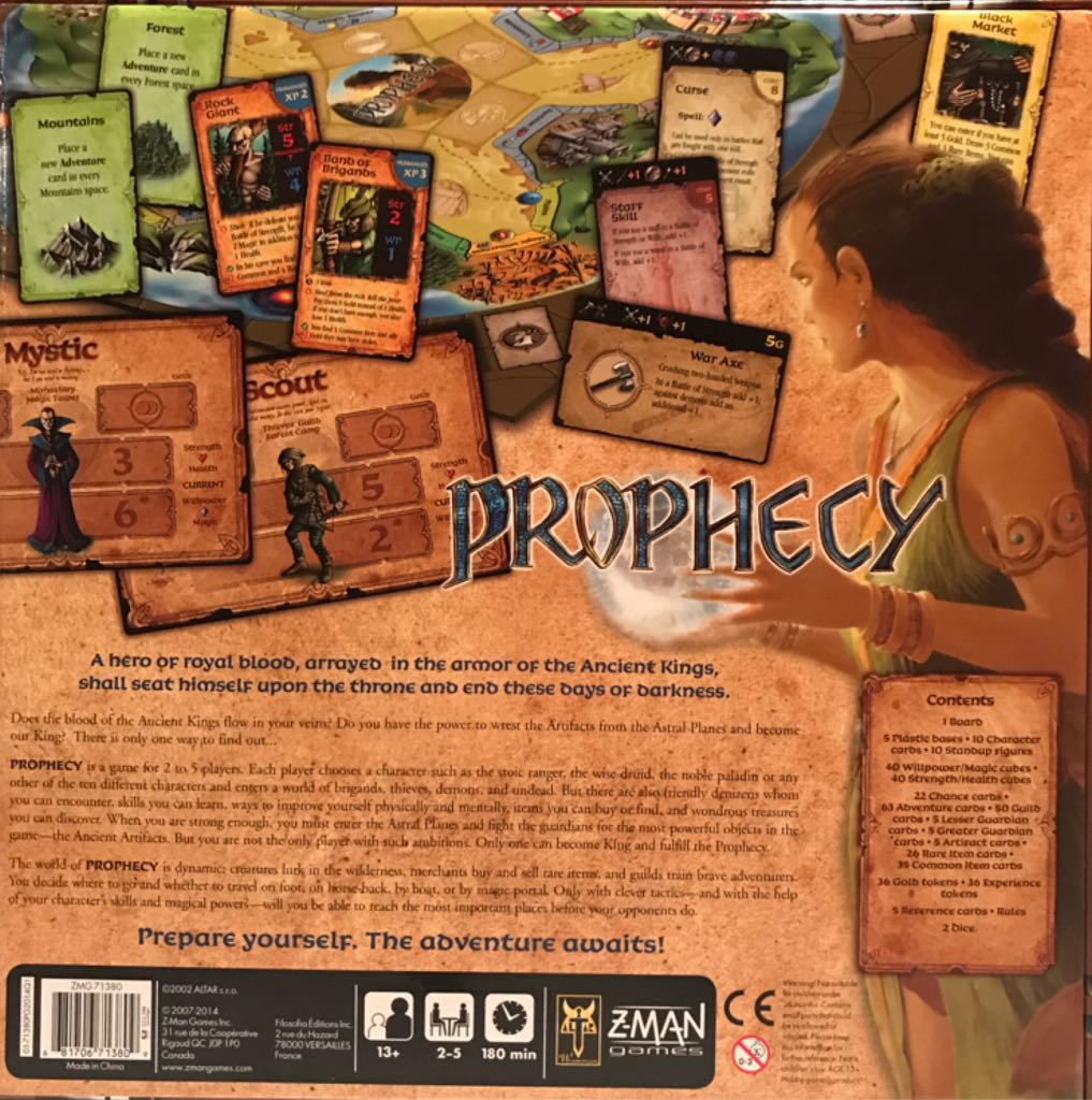 Prophecy  (2-5) board game collectible [Barcode 681706713809] - Main Image 2