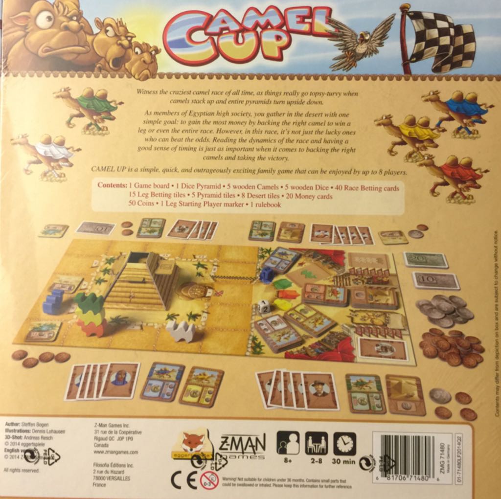 Camel Up  (2-8) board game collectible [Barcode 681706714806] - Main Image 2