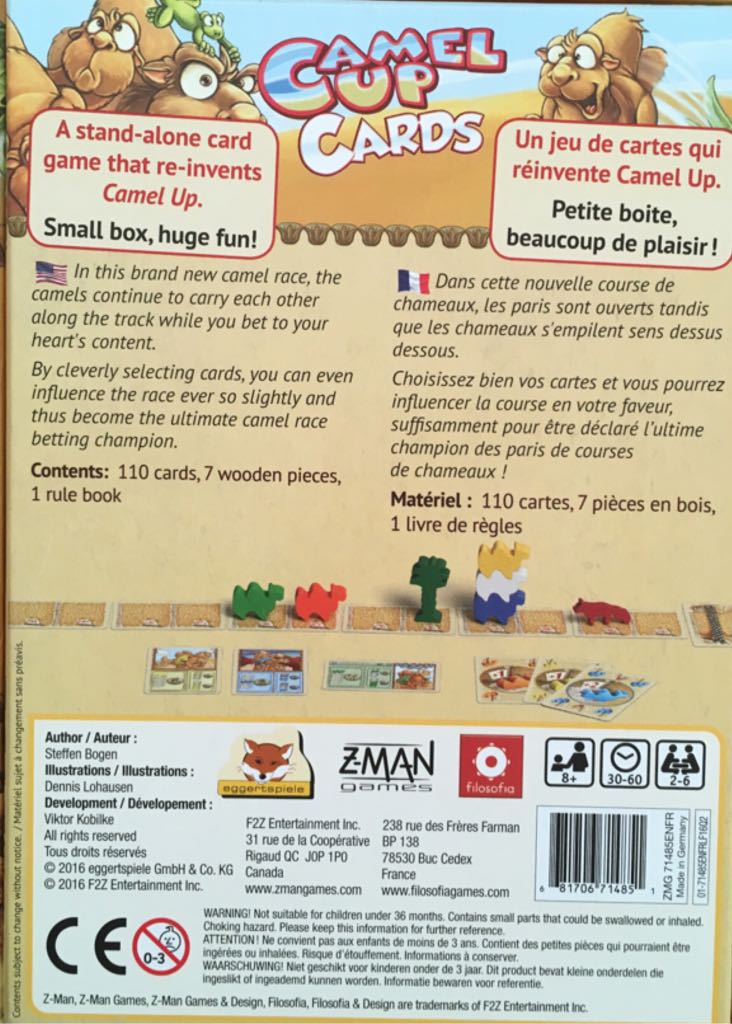 Camel Up Cards  (2-6 Players) board game collectible [Barcode 681706714851] - Main Image 2