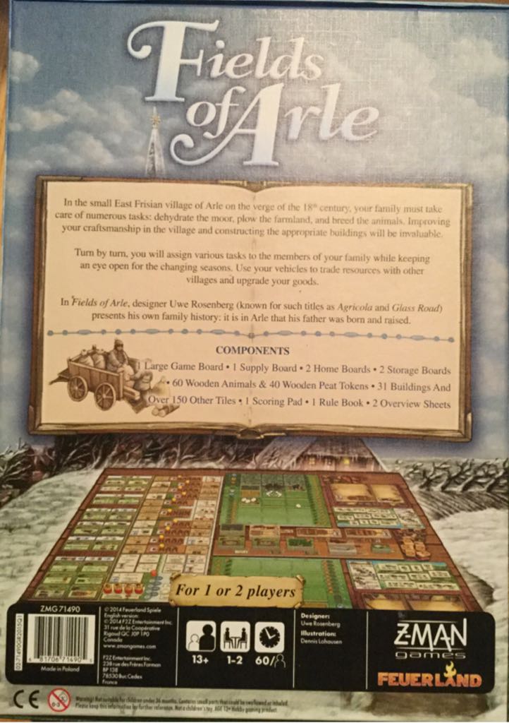 Fields of Arle Board Game  (1-2) board game collectible [Barcode 681706714905] - Main Image 2