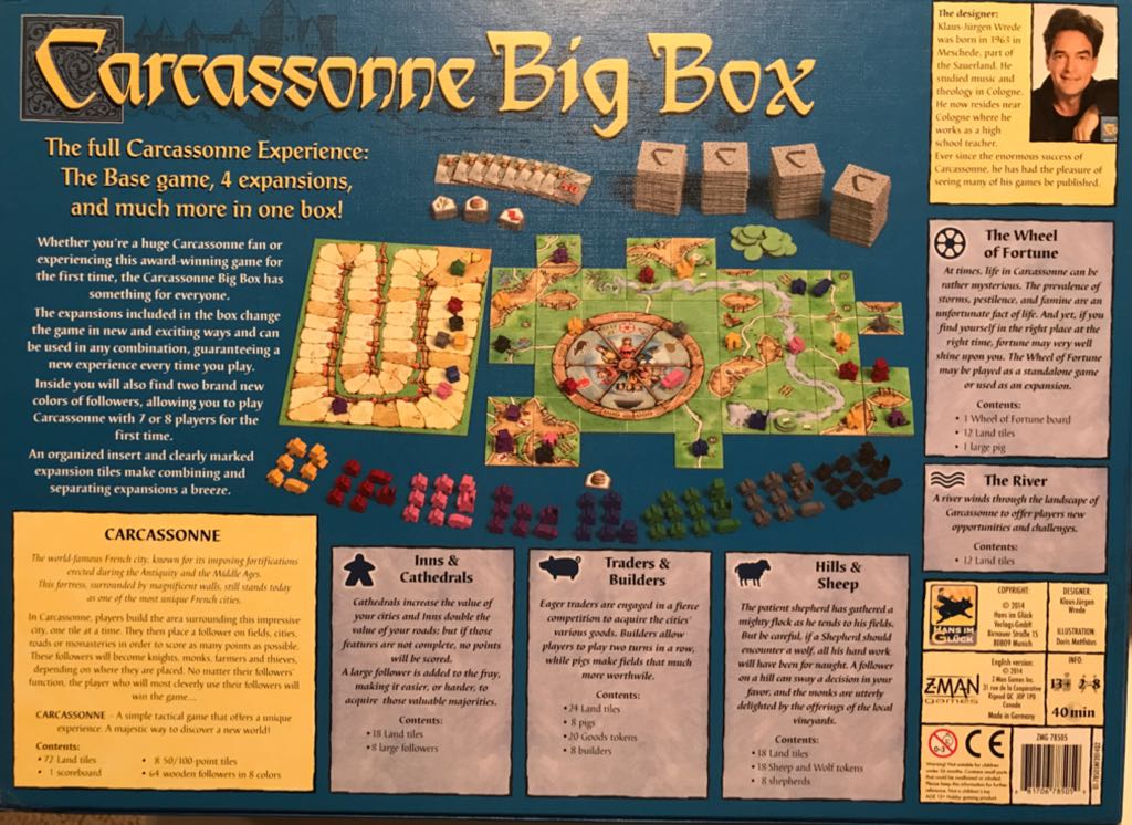 Carcassonne: Big Box 5  (2-8) board game collectible [Barcode 681706785059] - Main Image 2