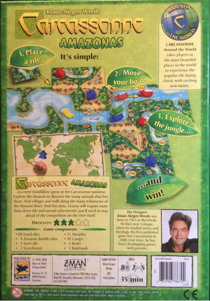 Carcassonne: Amazonas  (2-5 Players) board game collectible [Barcode 681706786704] - Main Image 2