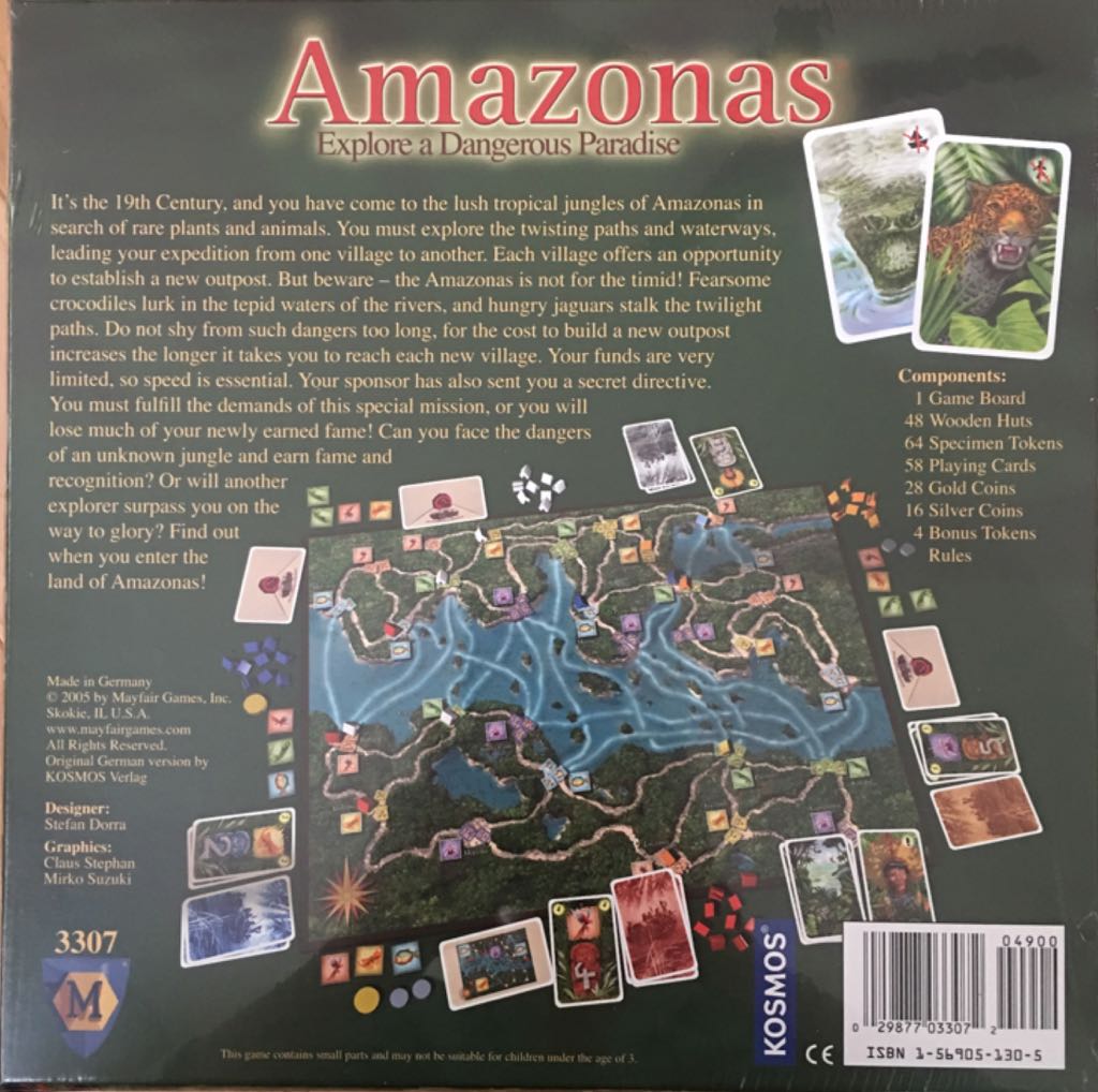 Amazonas: Explore a Dangerous Paradise  (3 to 4) board game collectible [Barcode 029877033072] - Main Image 2