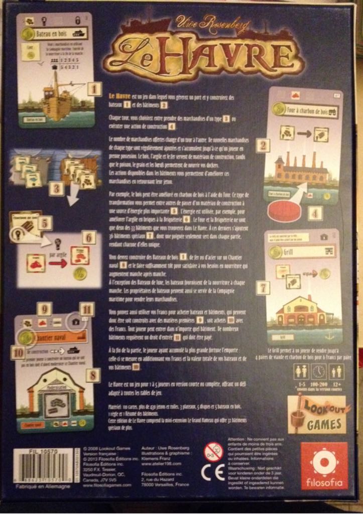 Le Havre  (1-5) board game collectible [Barcode 688623105700] - Main Image 2