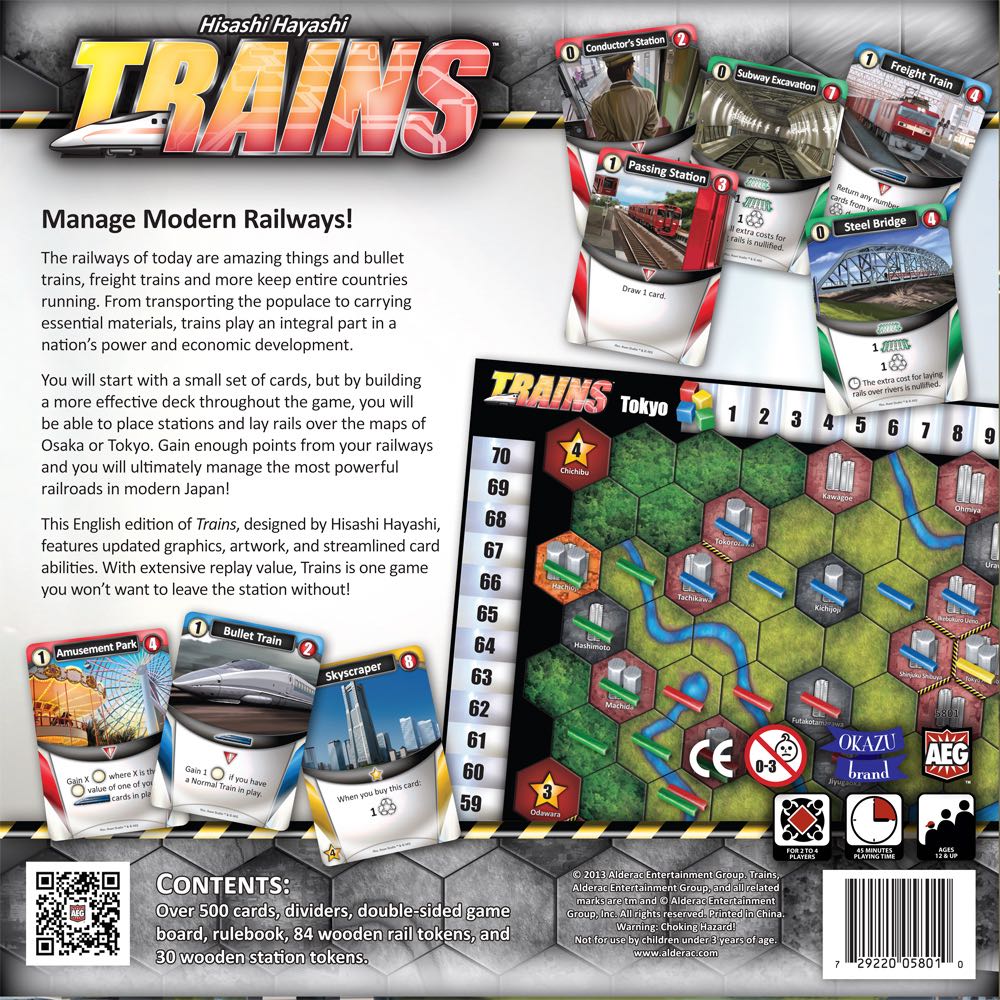 Trains  (2-4) board game collectible [Barcode 688623106608] - Main Image 2