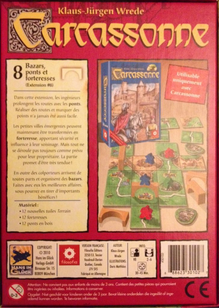 Carcassonne - Bazars, ponts et forteresses  (2-6) board game collectible [Barcode 688623301027] - Main Image 2