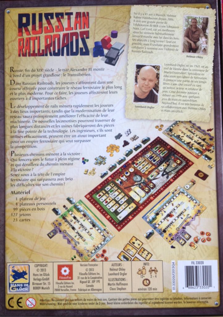 Russian Railroads  (2-4) board game collectible [Barcode 688623330201] - Main Image 2
