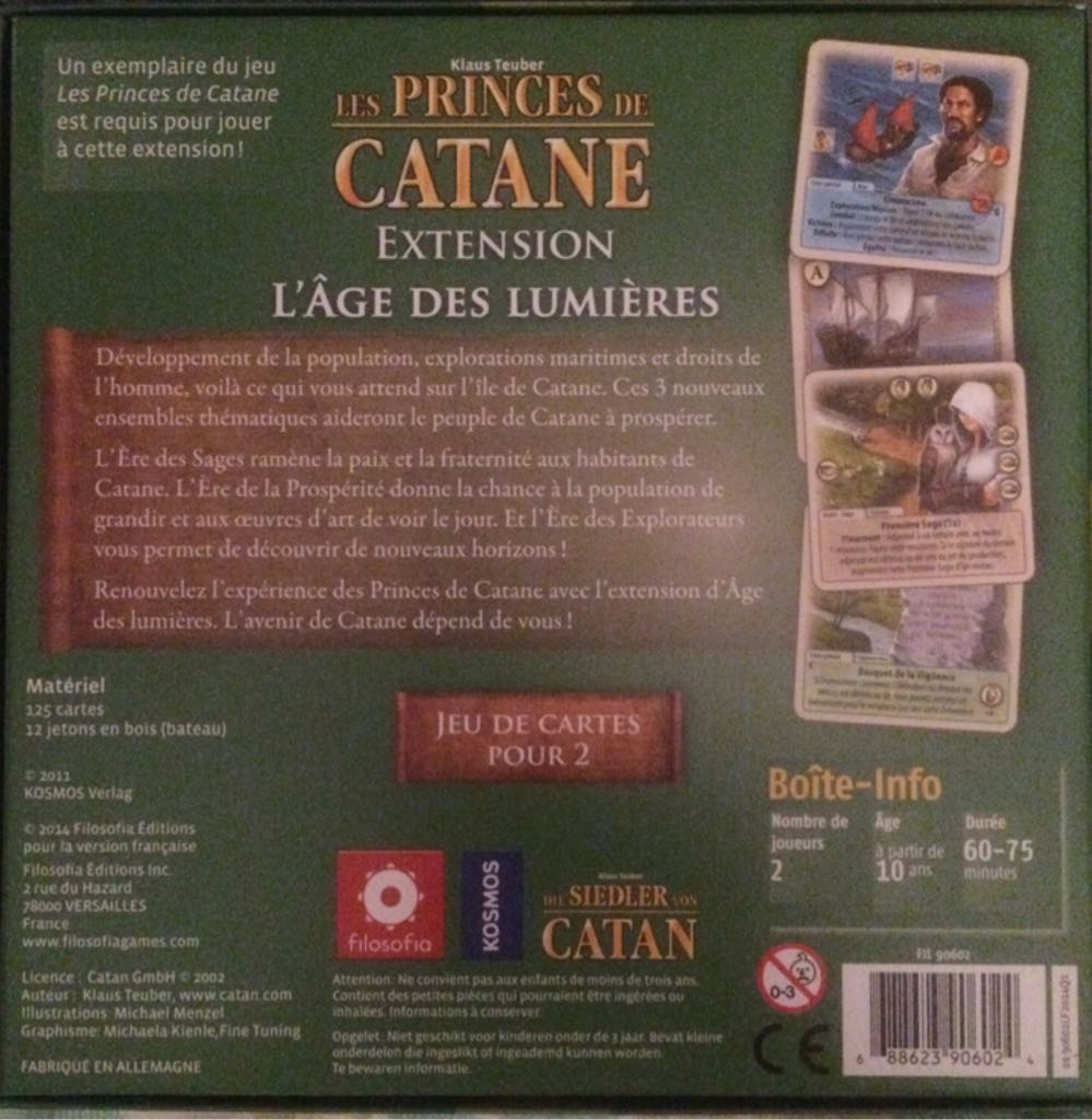 Les Princes De Catane : L’âge Des Lumières  (2) board game collectible [Barcode 688623906024] - Main Image 2