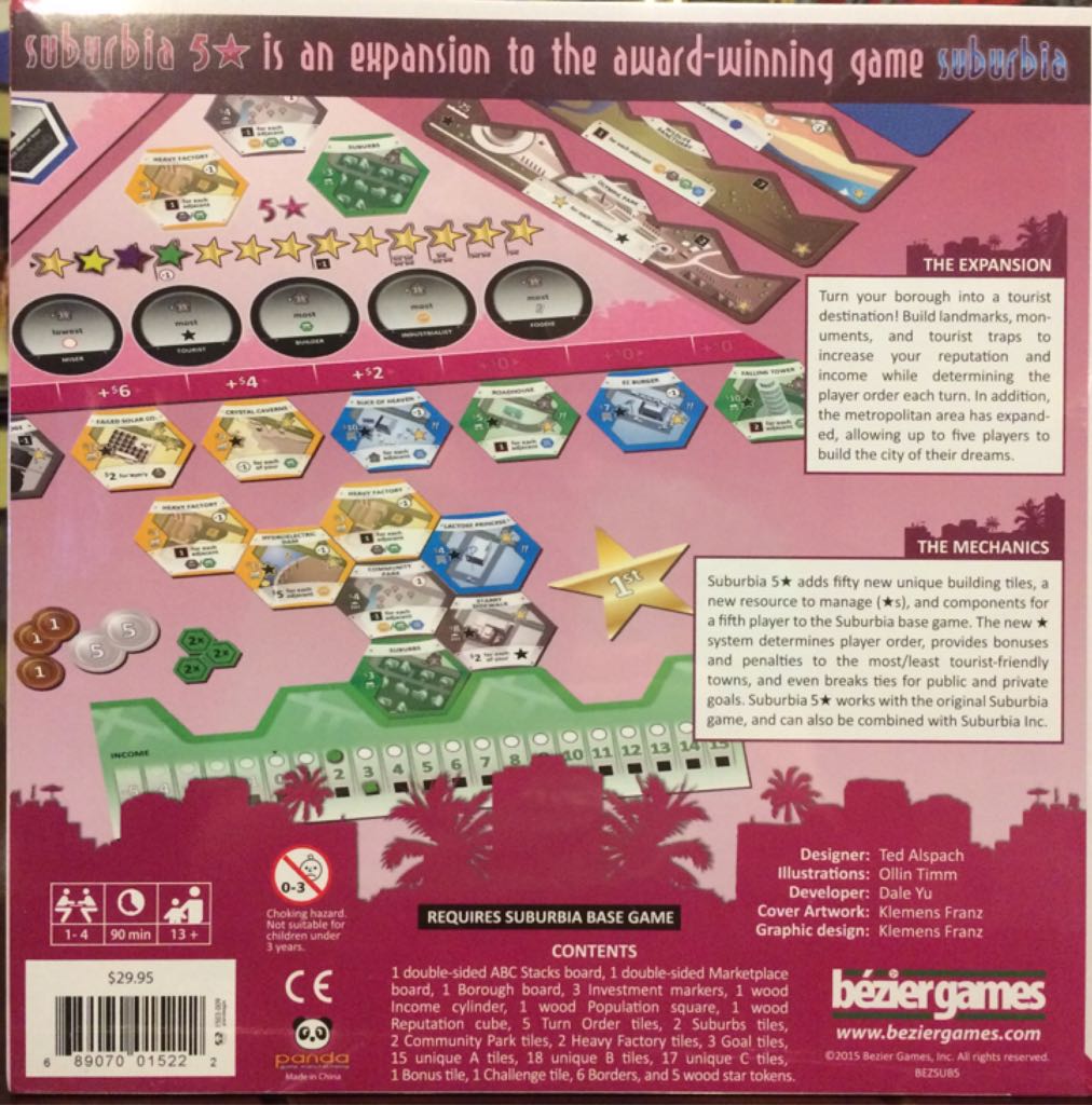 Suburbia: 5 ⭐️  (1-5) board game collectible [Barcode 689070015222] - Main Image 2