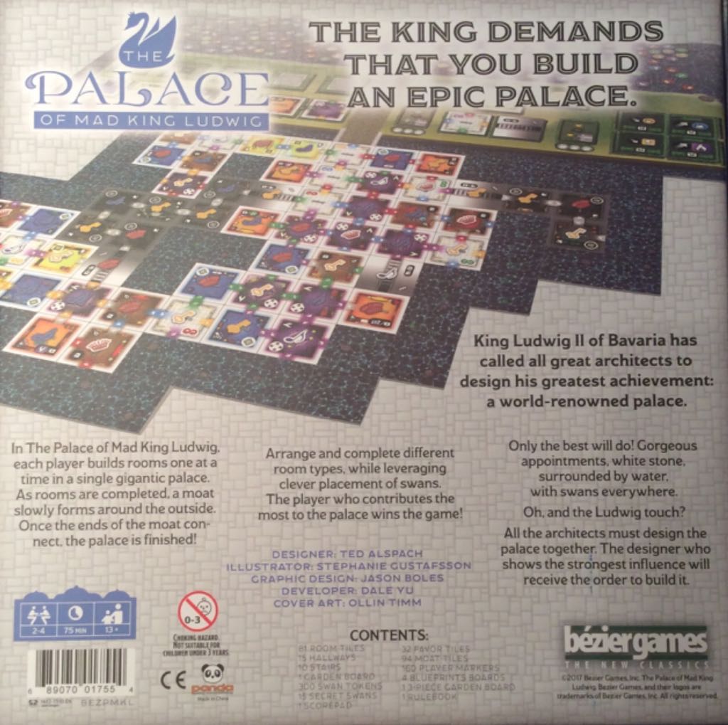The Palace Of Mad King Lugwig  (2-4) board game collectible [Barcode 689070017554] - Main Image 2