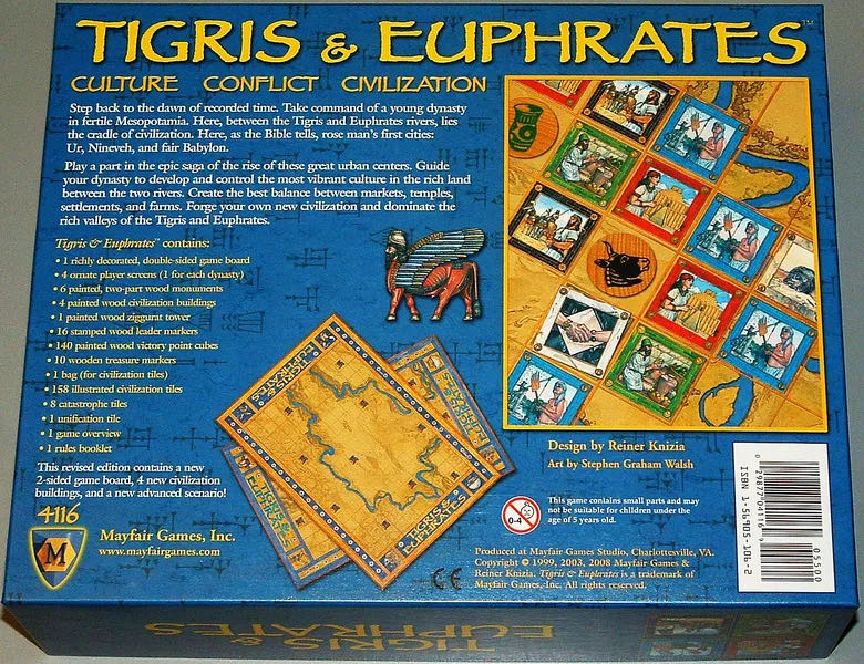 Tigris And Euphrates  (3-4) board game collectible [Barcode 029877041169] - Main Image 2