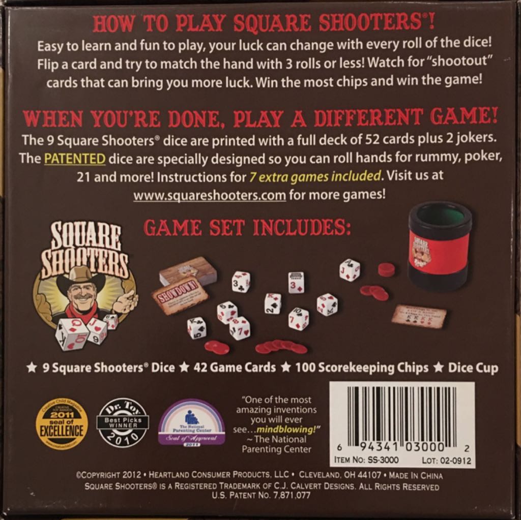 Square Shooters  (2+) board game collectible [Barcode 694341030002] - Main Image 2