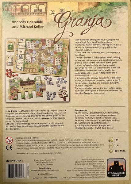 La Granja  (1-4) board game collectible [Barcode 696859265716] - Main Image 2