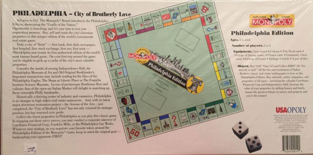 Monopoly: Philadelphia Edition  (2-8) board game collectible [Barcode 700304000194] - Main Image 2