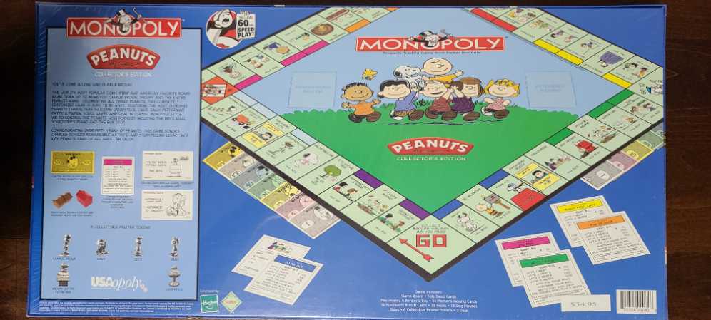 Monopoly: Peanuts Collector’s Edition  (2-6) board game collectible [Barcode 700304000828] - Main Image 2
