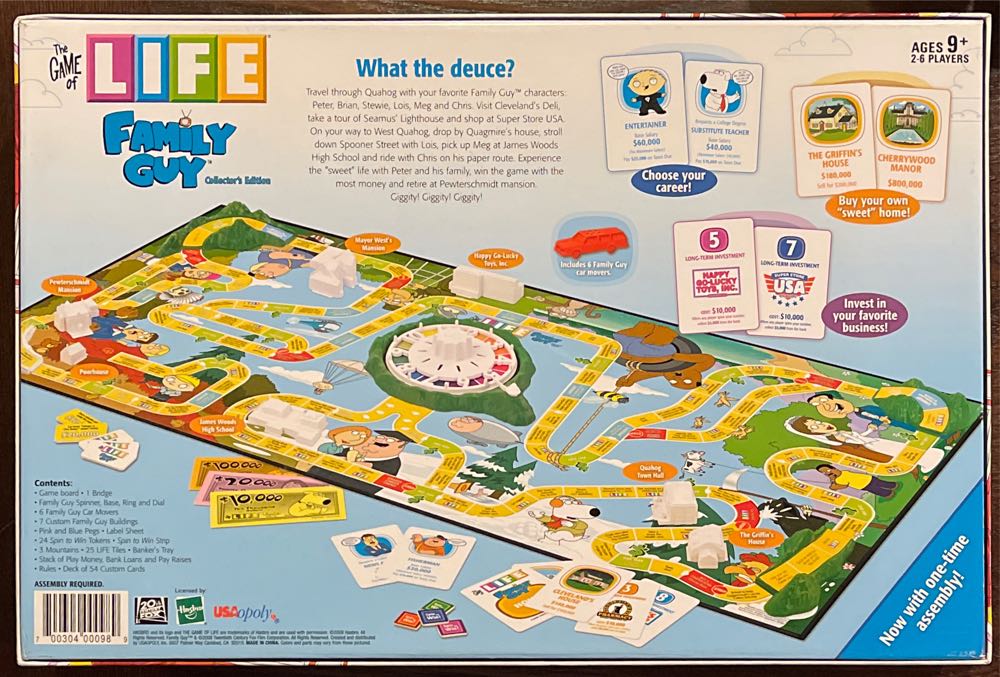 The Game Of Life: Family Guy Collector’s Edition  board game collectible [Barcode 700304000989] - Main Image 2
