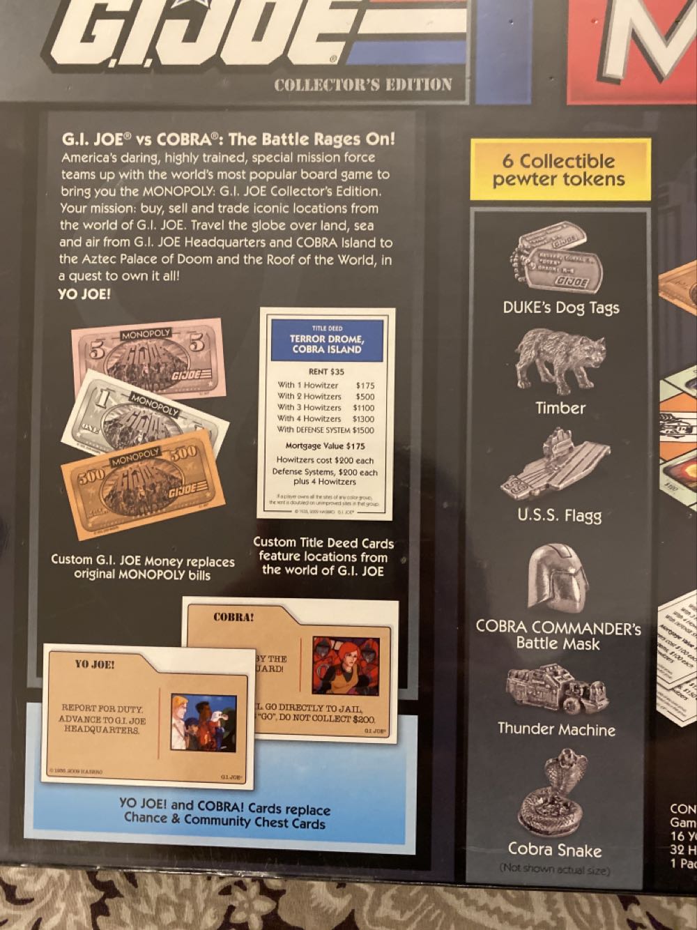 G.I.JOE Collector’s Edition Monopoly   (2-6) board game collectible [Barcode 700304001412] - Main Image 3