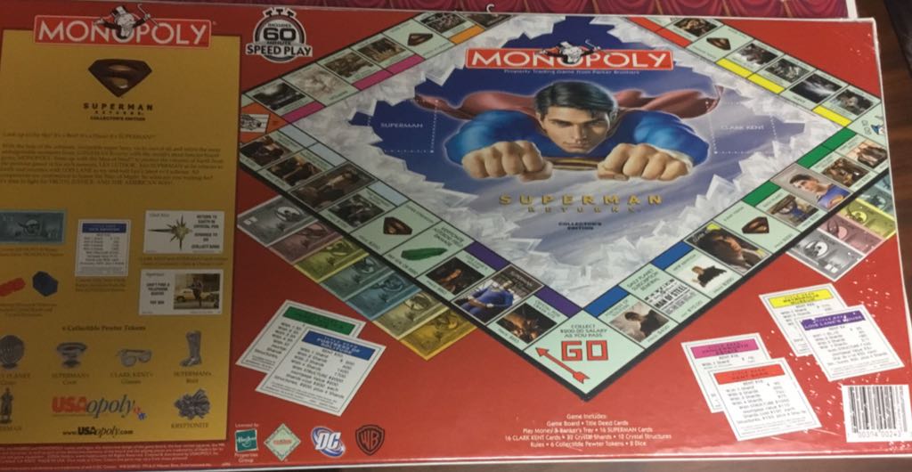 Monopoly: Superman Returns Collector’s Edition  (2-6) board game collectible [Barcode 700304002433] - Main Image 2